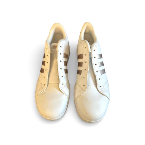 Adidas White and Rose Gold Sneakers - Picture 3 of 5